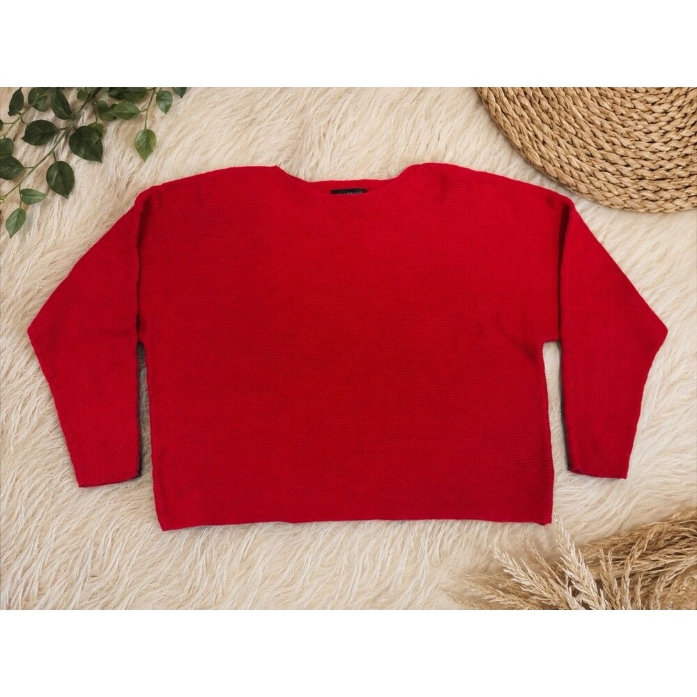 Lane Bryant Red Knit Top Sweater Shirt Blouse Top Plus Size 18/20 Stretchy Soft